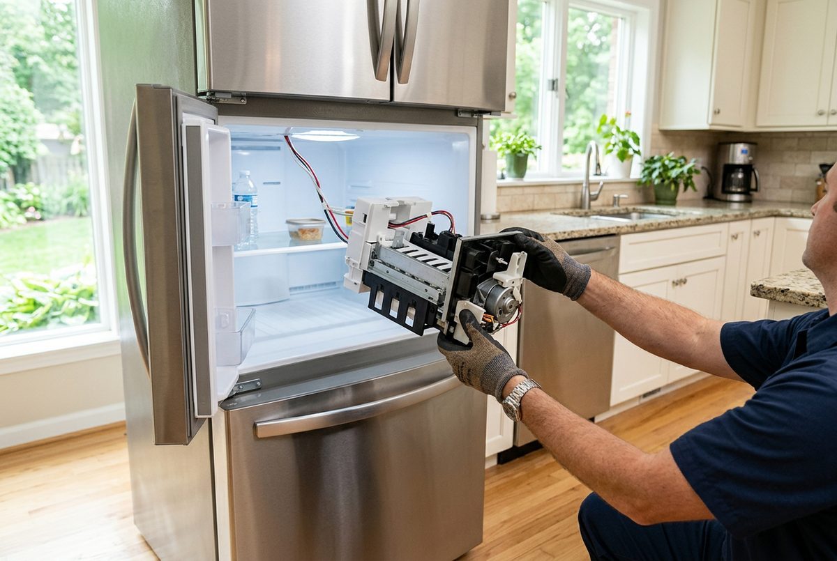 Ice Maker Repair technician at work